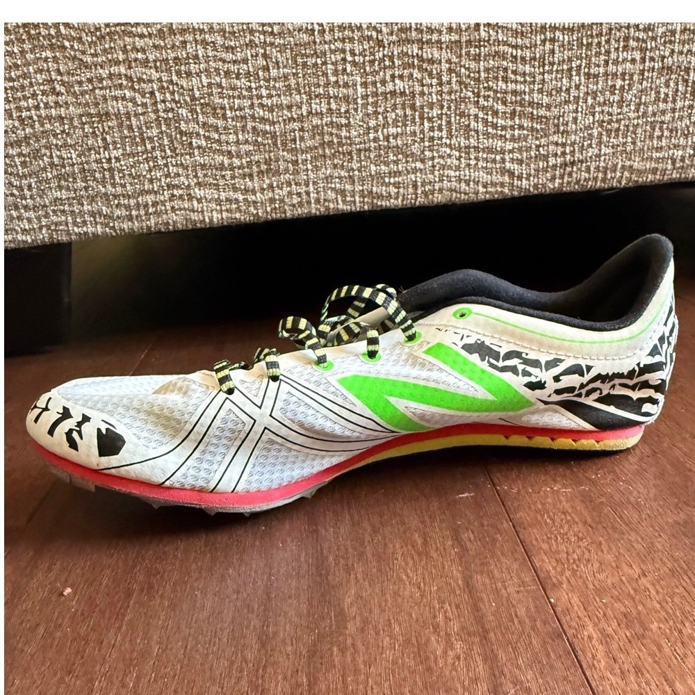 New Balance MMD500W3 Track Spike Single Shoe Mens 8 White Green Black